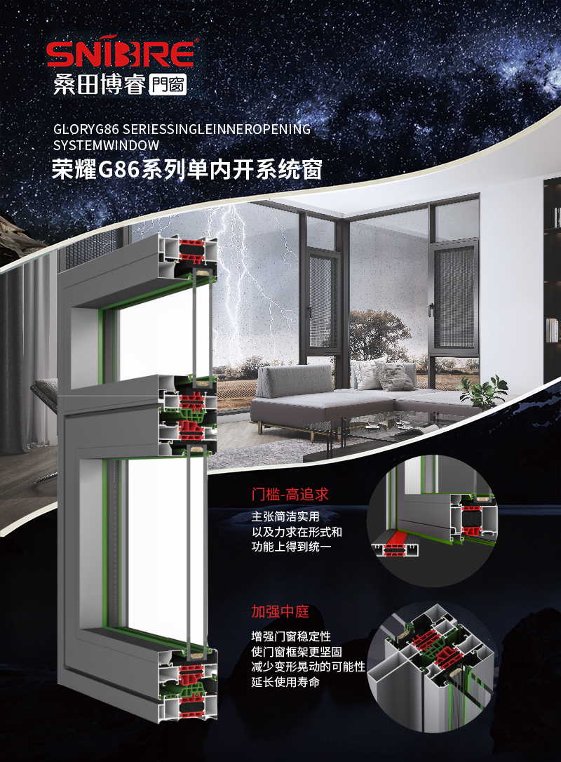 荣耀G86系列单内开系统窗